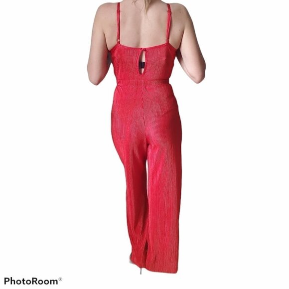 Studio Pasha Red Ribbed Jumpsuit - Picture 3 of 7